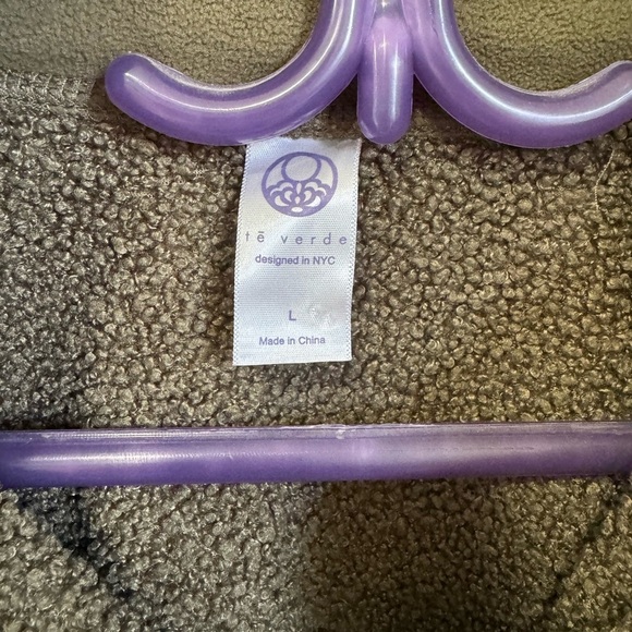 Te Verde green button down fleece jacket size large - Picture 3 of 9